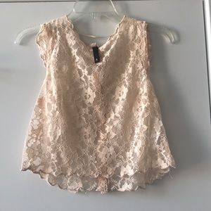 Pink lace top
